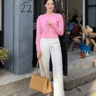 Roll-up Cotton Wide-leg Pants