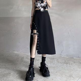 Open-side Slit-hem Skirt