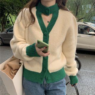 Choker Two-tone Cardigan