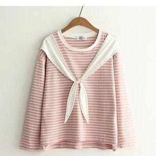 Panel Stripe Long-sleeve T-shirt