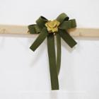 Flower Ribbon Hair Clip Army Green - One Size