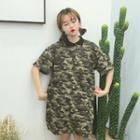 Camouflage Short-sleeve Polo Dress
