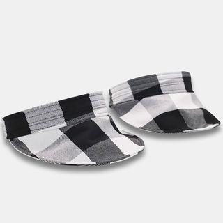 Plaid Visor Gingham - Black & White - One Size