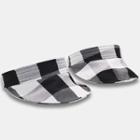 Plaid Visor Gingham - Black & White - One Size