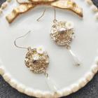 Straw Hat Dangle Earring 1 Pair - As Shown In Figure - One Size