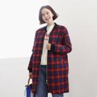Zip-up Fleece-lined Plaid Jacket