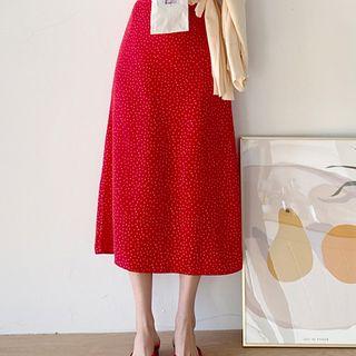 Polka-dot Flare Skirt