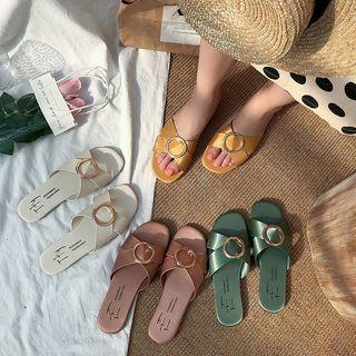 Hoop Accent Crossover Sandals