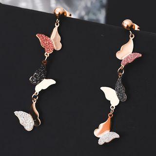 Stainless Steel Butterfly Dangle Earring