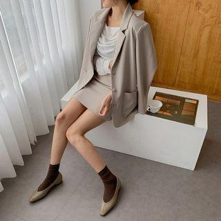 Set: Single-breasted Blazer + Miniskirt