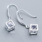 Cz Cube Hook Earring 1 Pair - As Shown In Figure - One Size