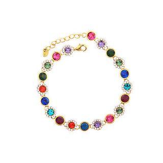 Colorful Austrian Element Flowers Bracelet