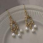 Faux Pearl Drop Earring 1 Pair - 97 - White Faux Pearl - Gold - One Size