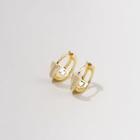 Alloy Hoop Earring E4480 - 1 Pair - Gold - One Size