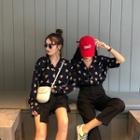 Short-sleeve Floral Print Shirt / Shirt / Wide Leg Shorts / Straight Leg Pants