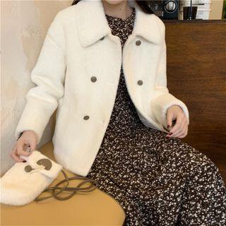 Long-sleeve Double-breasted Fleece Jacket