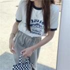 Short-sleeve Vintage Print T-shirt