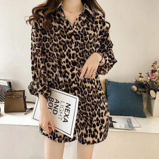 Leopard Print Shirtdress