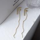 Alloy Chained Earring 1 Pair - Silver Needle - As Shown In Figure - One Size