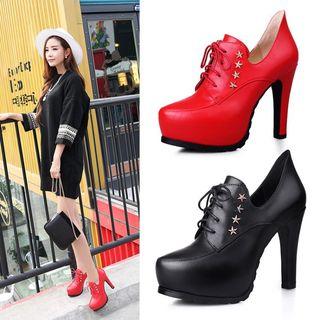 High Heel Platform Lace Ups