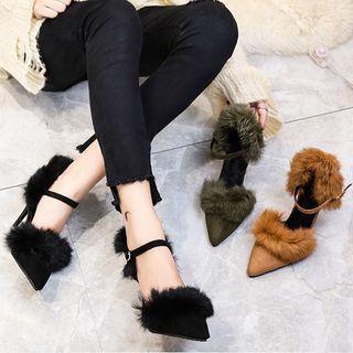 Fluffy High-heel Pumps