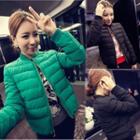 Padded Jacket / Color Block Long-sleeve T-shirt