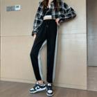 Two-tone Drawstring-cuff Crop Sweatpants