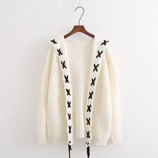 Strap Accent Long Cardigan