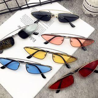 Double-bridge Cat Eye Sunglasses / Eyeglasses With Pouch / Case