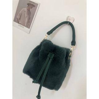 Furry Crossbody Bucket Bag