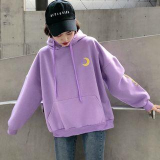 Moon Embroidery Hoodie