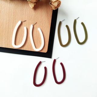 Acrylic Irregular Open Hoop Earring