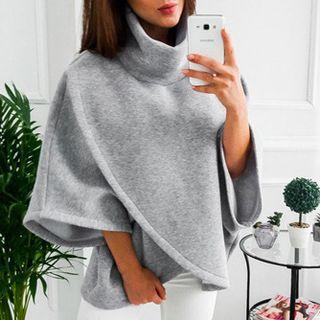 High-neck Wide-sleeve Pullover