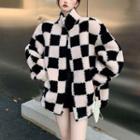 Checkerboard Fleece Jacket Checker - One Size