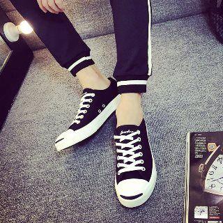 Faux-leather Sneakers / Canvas Sneakers