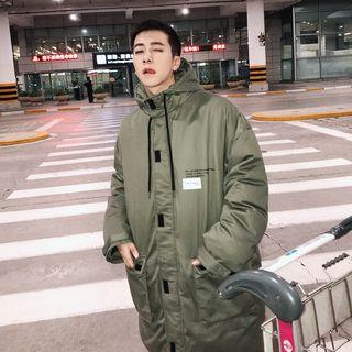 Loose-fit Printed Hooded Coat