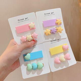 Star / Heart Resin Hair Clip (various Designs) / Set