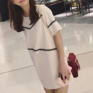 Short-sleeve Print Mini T-shirt Dress