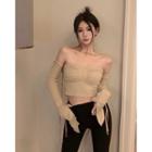 Set: Tube Top + Long-sleeve Shrug