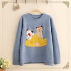Cat & Fish Jacquard Sweater