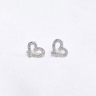 Heart Ear Stud 1 Pc - Silver - One Size