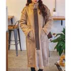 Reversible Faux-shearling Coat Cocoa - One Size