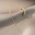Chained Alloy Cuff Earring Single - 1 - Gold - One Size