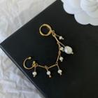 Freshwater Pearl Chained Earring 1 Pc - As Shown In Figure - One Size