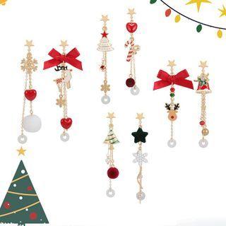 Sterling Silver Christmas Drop Earring (various Designs)