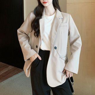 Plain Blazer With Chain