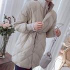 Turtle-neck Padded Duck Down Jacket With Sash
