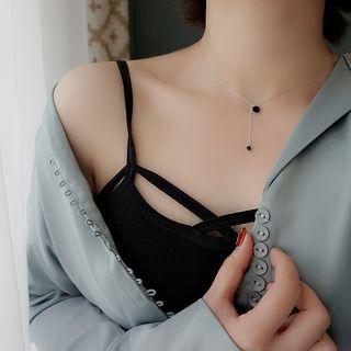 925 Sterling Silver Bead Pendant Choker As Shown In Figure - One Size