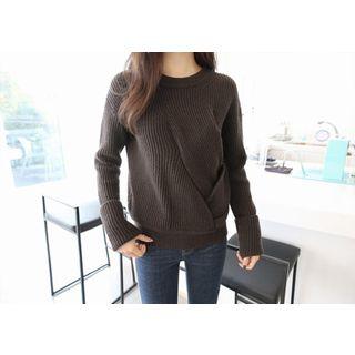 Twist-trim Wool Blend Sweater