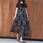Floral Jumper Pants / Short-sleeve T-shirt / Set
